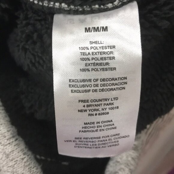 FREE COUNTRY HEATHERED FLEECE FRONT ZIP JACKET - Picture 6 of 6